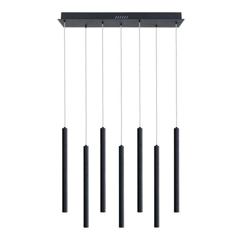 Lampa wisząca Italux VALDES czarna 7 x LED 35W 1300lm wym:150x56,5x15cm IP20 -1 szt.