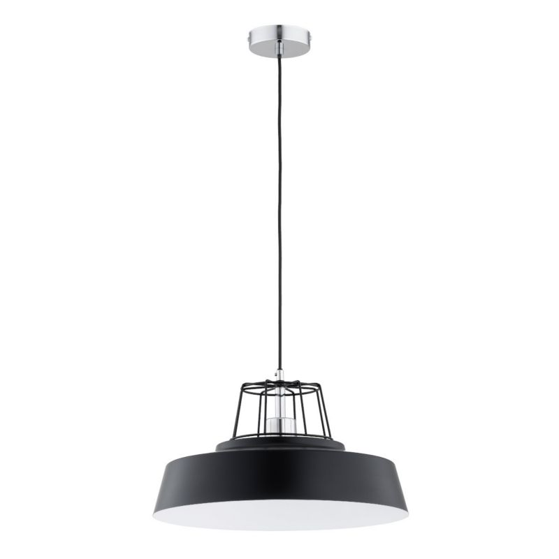 Lampa wisząca Alfa Izola 3737 czarna-chromowana-biała do kuchni 1xE27 x 15W 1 szt.