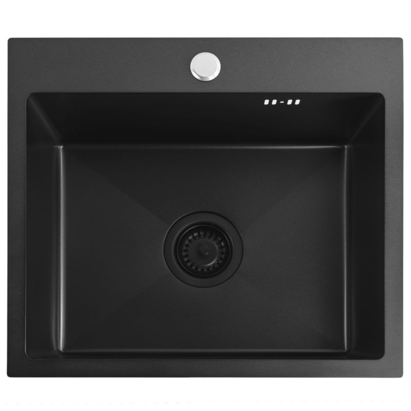 Zlewozmywak Stalowy Rea Leo 50 Czarny 50X45X18,5Cm 1 Szt
