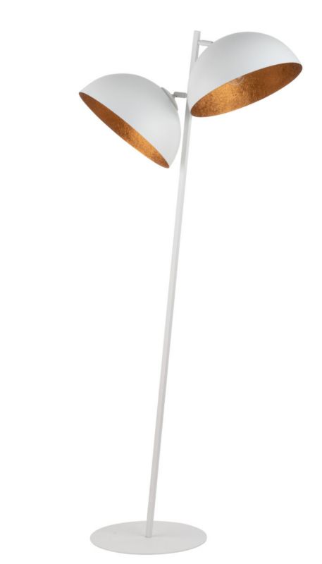 Lampa podłogowa stojąca Sigma Lighting Sfera biało-miedziana 2 x E27 x 20W wym: 156 x 60 x 35 cm - 1 szt.