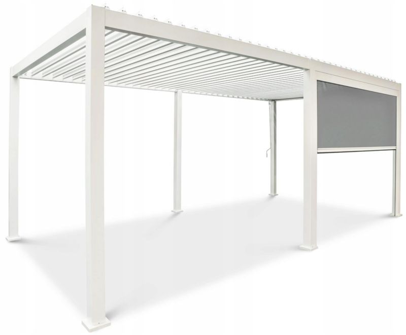 Roleta Gutroof do Pergoli Ogrodowej opuszczana Premium White 4m solidna 1 szt