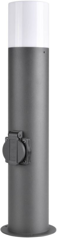 Lampa ogrodowa Goldlux Dallas 1 x E27 IP44 z gniazdem grafitowa