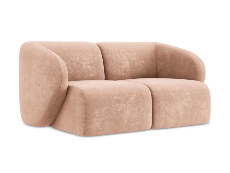 Modułowa sofa 2-osobowa LaMiaSofa CERVO z tkaniny szenilowej 174x94 cm brzoskwiniowy 1 szt.