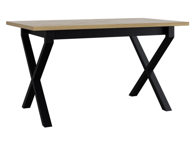 Stół rozkładany MIRJAN 24 Ikon I 80x140/180 sonoma + czarny metal 1 szt.