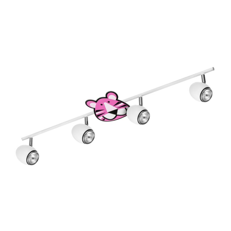 Lampa Sufitowa SPOT Light 4xGU10 Max.50W Biały z Wielokolorowym Wzorem w Tygrysa, Polski Producent, 1 szt.