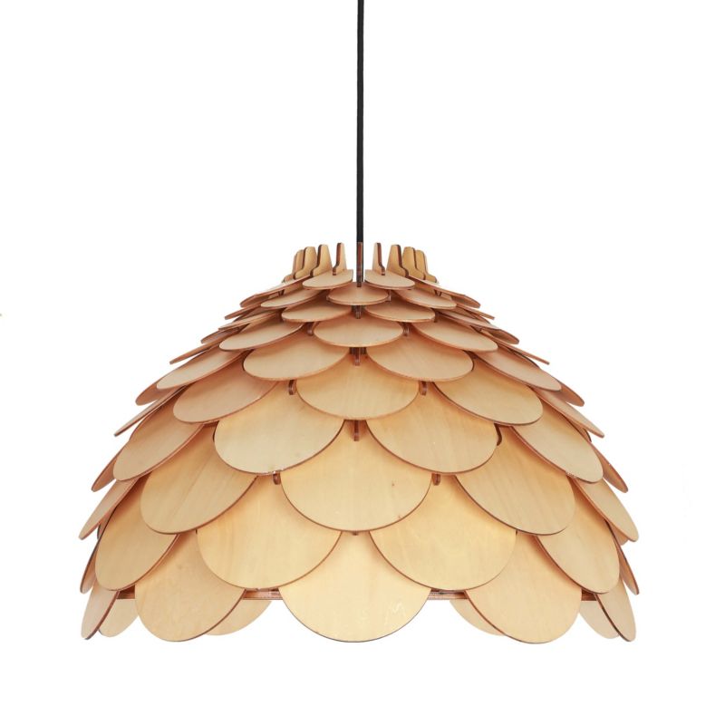 Lampa sufitowa wisząca Light Prestige Burgo 5922 jasne drewno szerokość 50 cm 1xE27 x 60W 1 szt.