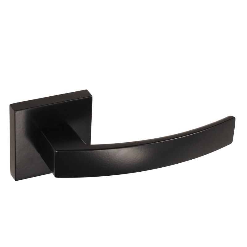 Klamka Gamet Mistico DH27 na rozecie kwadratowej czarny mat