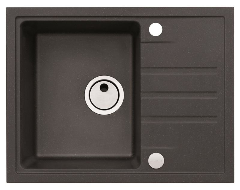 Zlewozmywak granitowy Alveus Intermezzo 30 kol. 91 czarny (62x48) 1-komorowy 1szt.