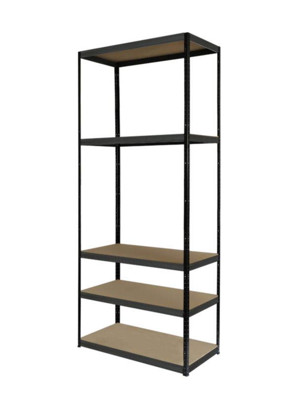 Regał metalowy MODO24 magazynowy stojak czarno-grafitowy helios 196x60x60cm 5 półek po 175 kg 1 szt.