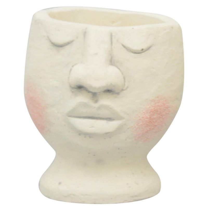 Doniczka twarz Exner GmbH kolorowa z cementu jasna h10 cm 1 szt.