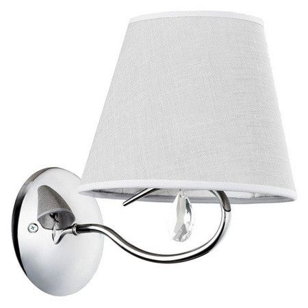 Kinkiet ścienny Alfa Siena chromowany szary szkło kryształowe 1 x E14 x 10W IP20 wym: 29 x 17 x 28 cm - 1 szt.