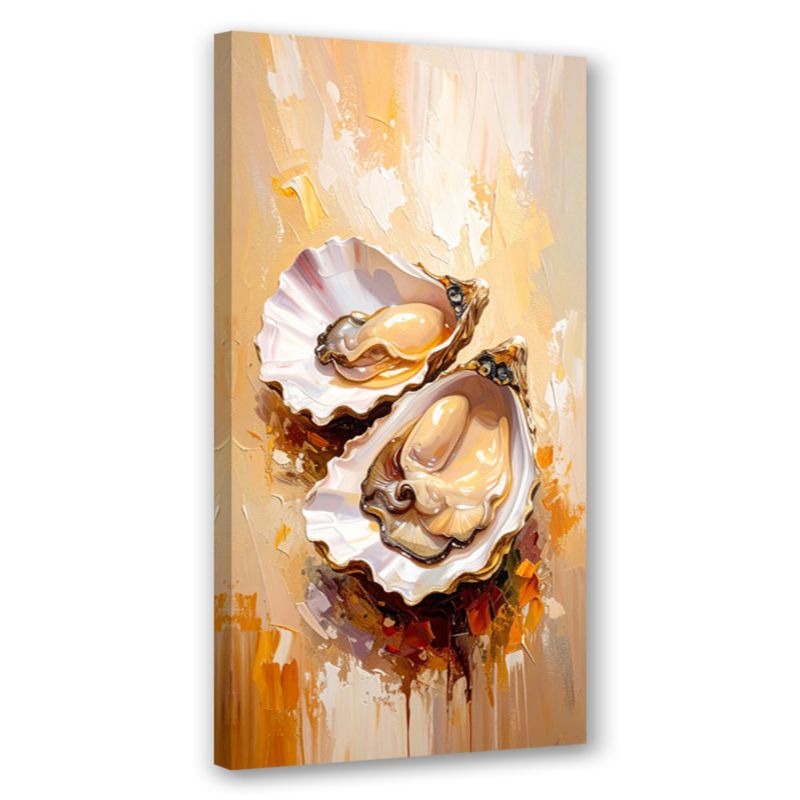 Obraz do kuchni baru restauracji Feeby Ostrygi Owoce morza Sushi 50x100cm 1szt