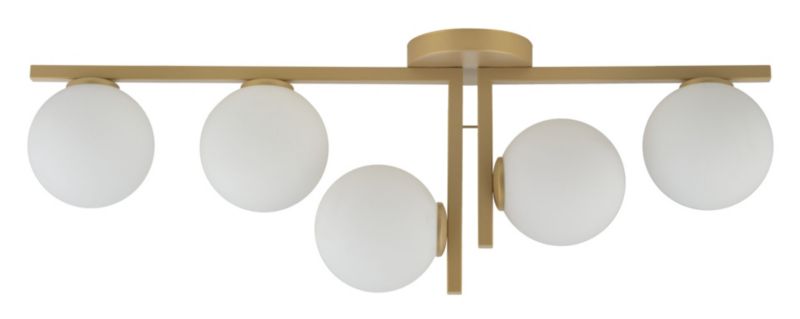 Lampa sufitowa wisząca Sigma Lighting Andy 7146 złoto-biała dekoracyjna 5xG9 x 1 szt.