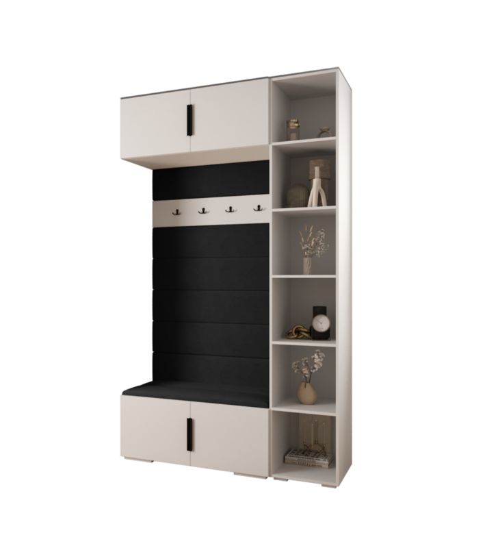 Garderoba do przedpokoju Abiks INOVA 1 Z20 biały+czarny+manila18 1szt.