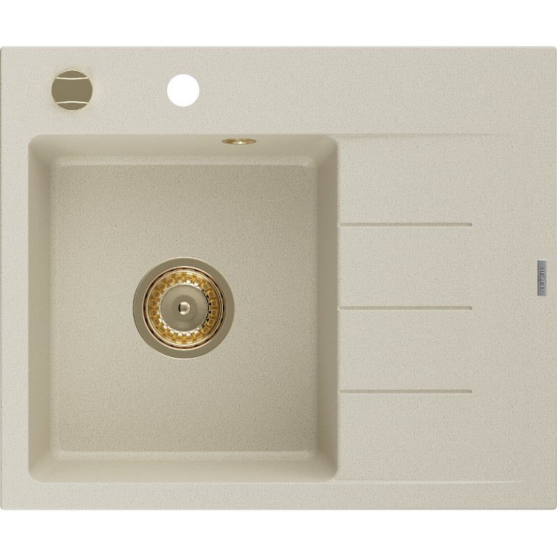 Zlewozmywak wpuszczany Mexen Ben 1-komorowy beżowy 600x500 mm - 6523605000-69 1 szt.