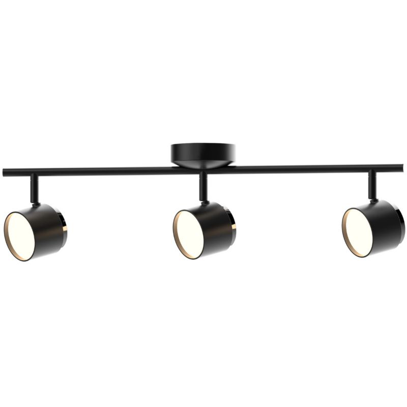 Lampa sufitowa Polux Kubik czarna-chromowana LED 12.6W 3000K 1275lm wym: 12 x 60 x 10 cm - 1 szt.