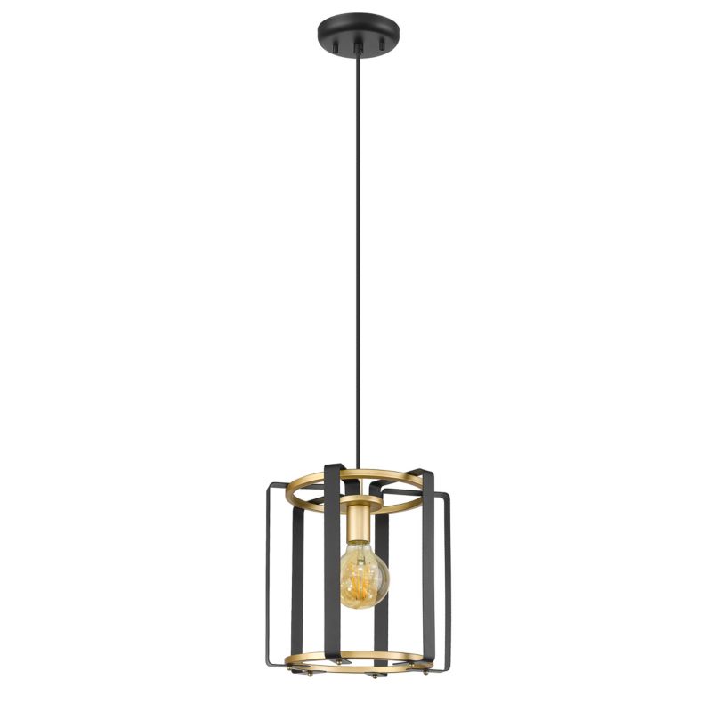 Lampa wisząca otwarty klosz Italux Primero czarna 1xE27x60W IP20 wym:158x30x30cm - 1 szt.