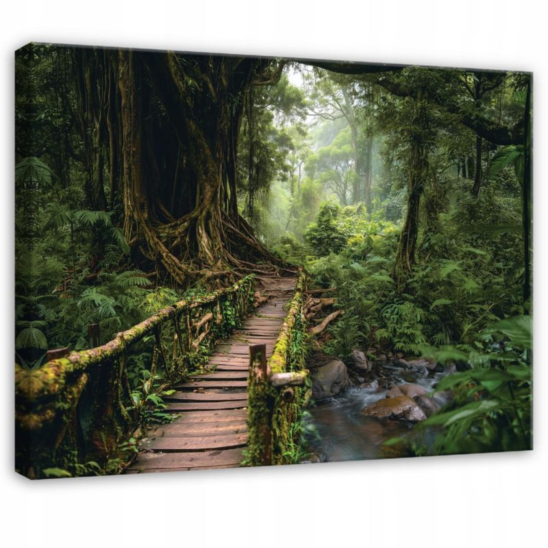 Obraz WALLARENA Do Sypialni Salonu Na Płótnie Las Natura Drzewa Zielony 120x80 cm PP15752O20 1 szt.