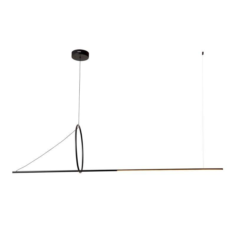 Lampa wisząca Kaja Victoria 1246 czarna dekoracyjna wbudowany LED 18W 1 szt.