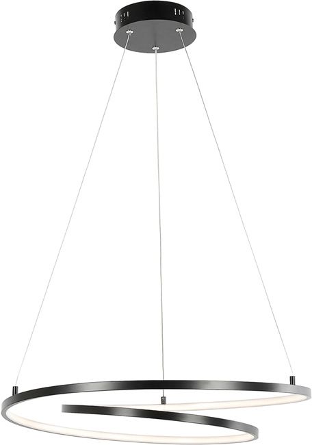 Lampa wisząca LED GoodHome Pegmati 3000 K czarna matowa