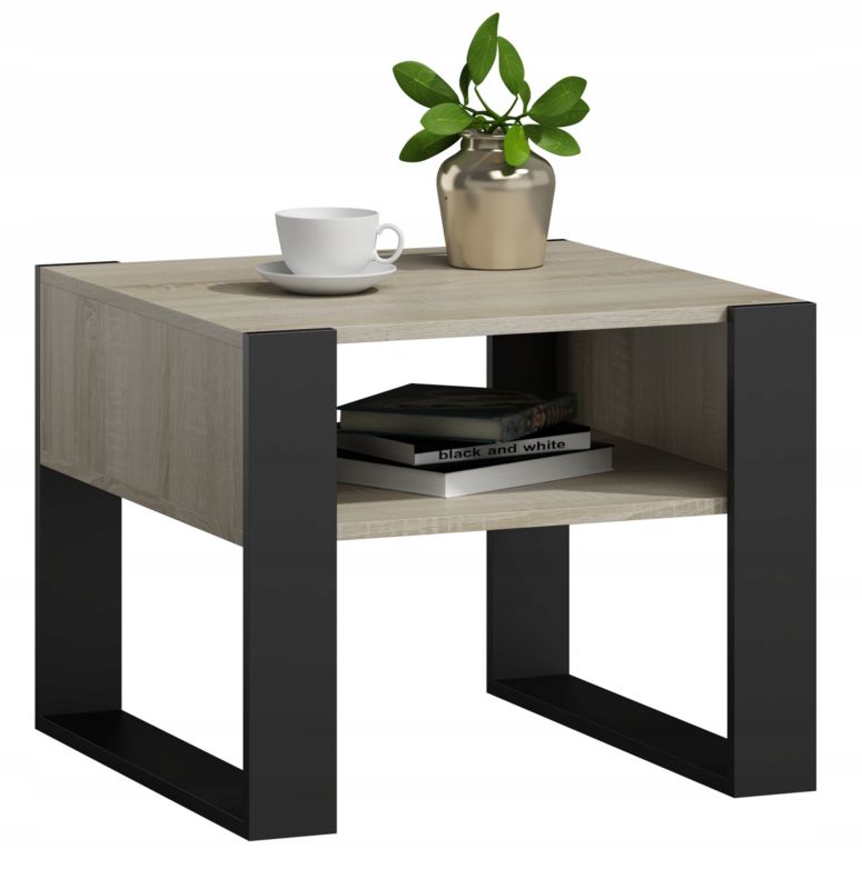 Ława Matkam stolika KAJA Kwadrat 60 cm Per sonoma-czarny 1 szt.