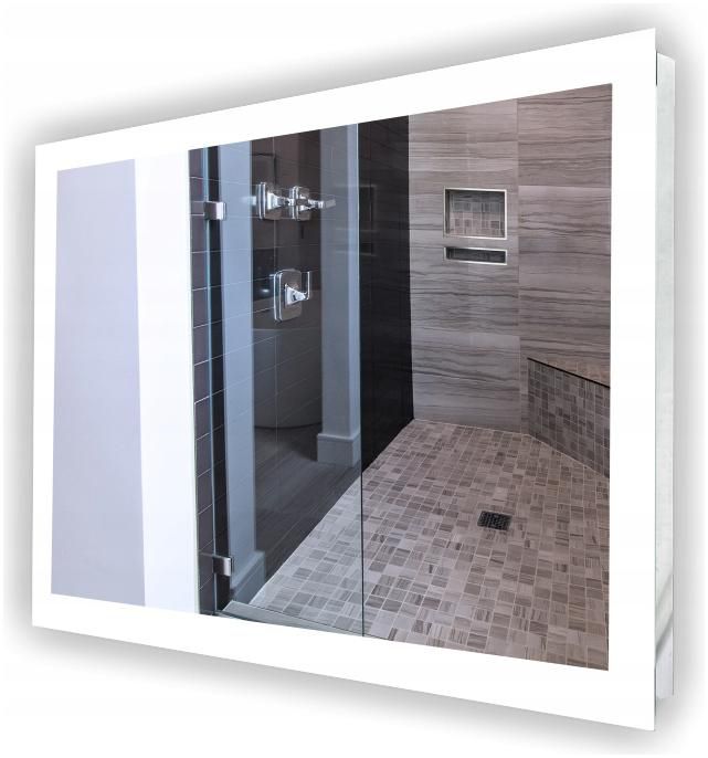 Lustro Łazienkowe stylowelustro prostokątne 90CMx50CM z LED 1szt.