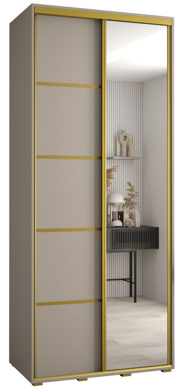 Szafa przesuwna Abiks 60 wysoka Dakota 5 100 kaszmir+kaszmir+złoty 1 szt