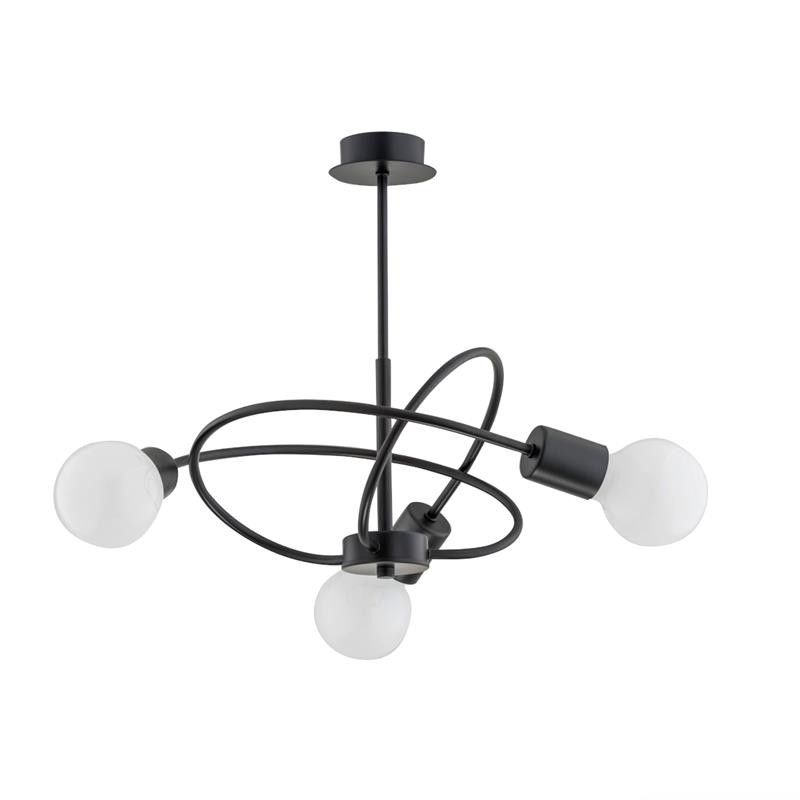 Lampa wisząca Alfa PULVERIT czarna 3xE27x60W wym:43x45x45cm IP20 -1 szt.