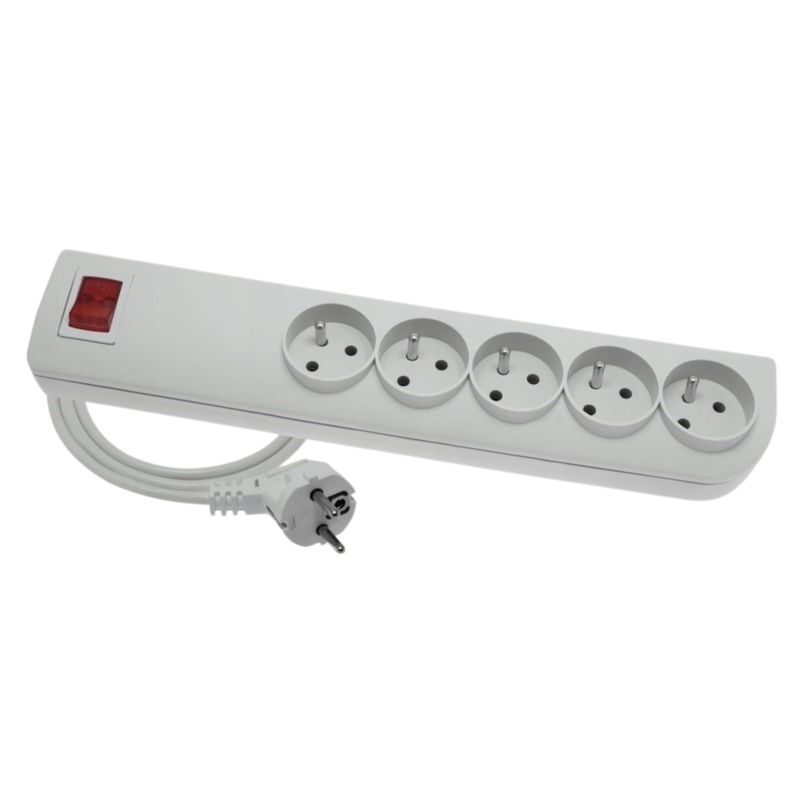 Przedłużacz Przeciwprzepięciowy Elgotech 5 Gniazd 3 m Biały PSF3 1 szt.