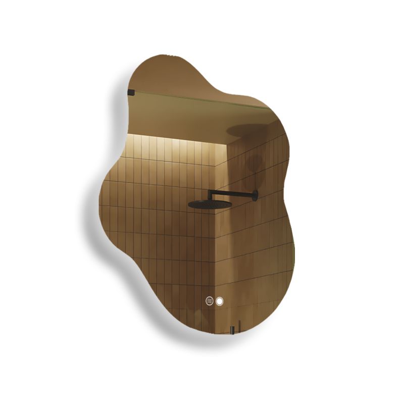 Lustro łazienkowe Artforma 74x94cm nieregularne LED Dual włącznik mata grzewcza EMKE221 1szt.