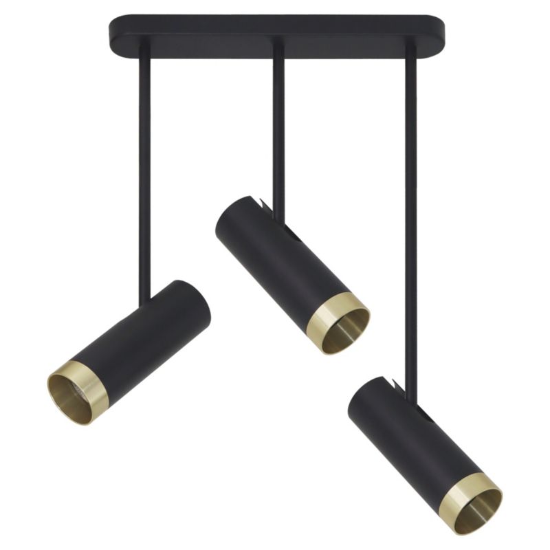 Lampa Sanico Goldlux PORTO 3xGU10 sufitowa czarna/złota IP20 - 1 szt.