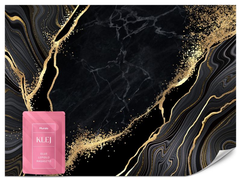 Fototapeta Muralo Abstrakcyjny Czarny Marmur 450x315 cm 1szt.