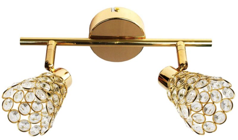 Lampa sufitowa Candellux Glossy złoto-przezroczysty wym: 17 x 37 x 8 cm 2xG9 x 40W 1 szt.