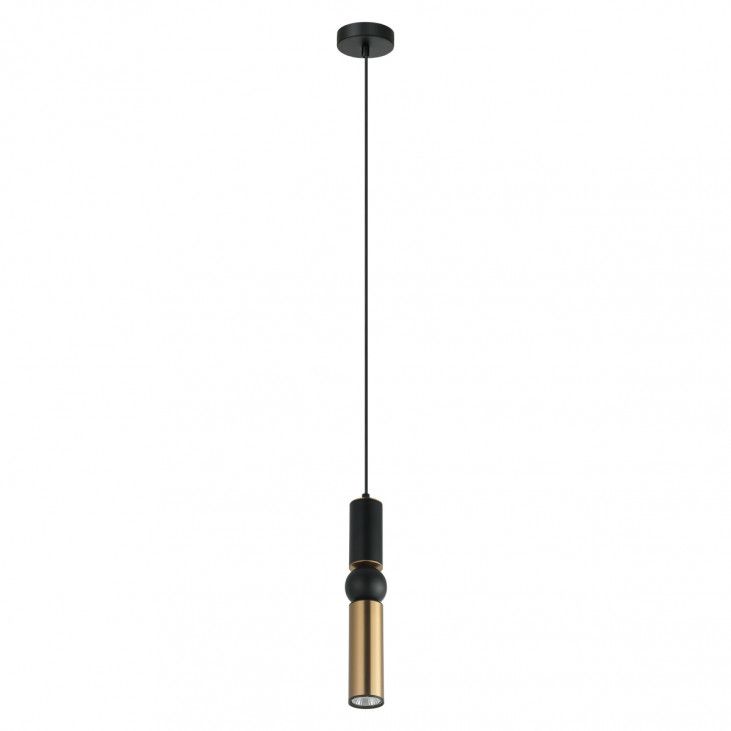 Lampa wisząca brąz antyczny Italux Isidora czarna 1xGU10x25W IP20 wym:110x10x10cm - 1 szt.