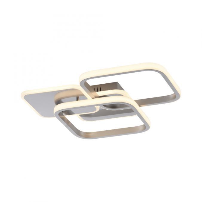 Lampa sufitowa wisząca Leuchten Direkt Sevent 4549 srebrno-biała nowoczesna wbudowany LED 36W 1 szt.