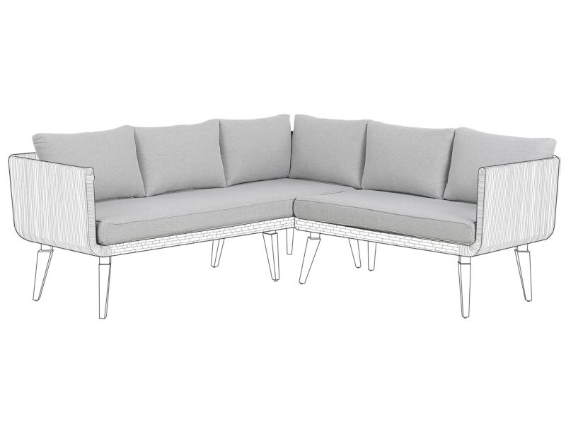 Komplet poszewek na poduchy ogrodowe Alcamo Szary 1 szt.