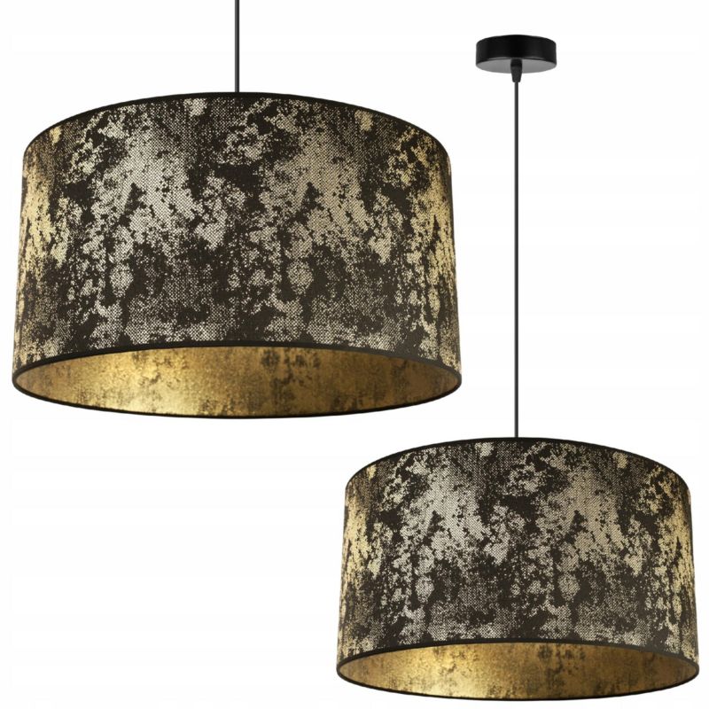 Lampa sufitowa wisząca Light Home LH Werona 1x E27 60W abażur 45cm złoty/czarny 1szt.