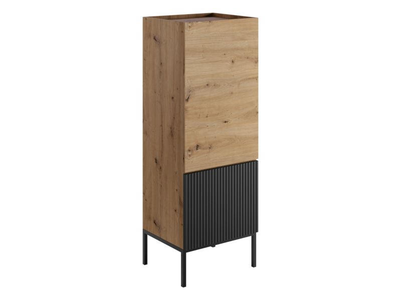 Komoda MIRJAN 24 wysoka Como 50 2D dąb artisan/czarny 1 szt.