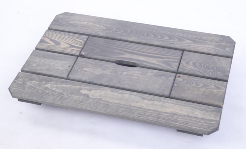 Blat drewniany na skrzynkę piwa MODO24 z pokrywą stół plenerowy eko kolor szary 1 szt.