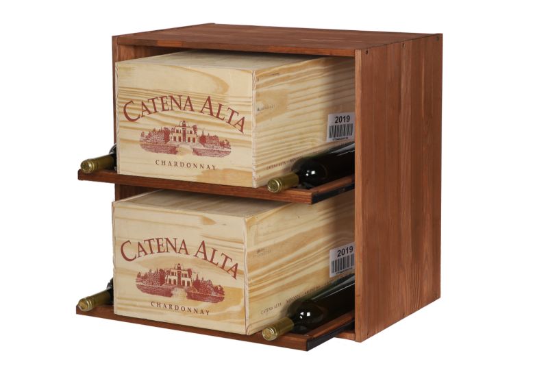 Stojak na wino MODO24 wysuwane leżnie 12 butelek brązowy 1 szt.