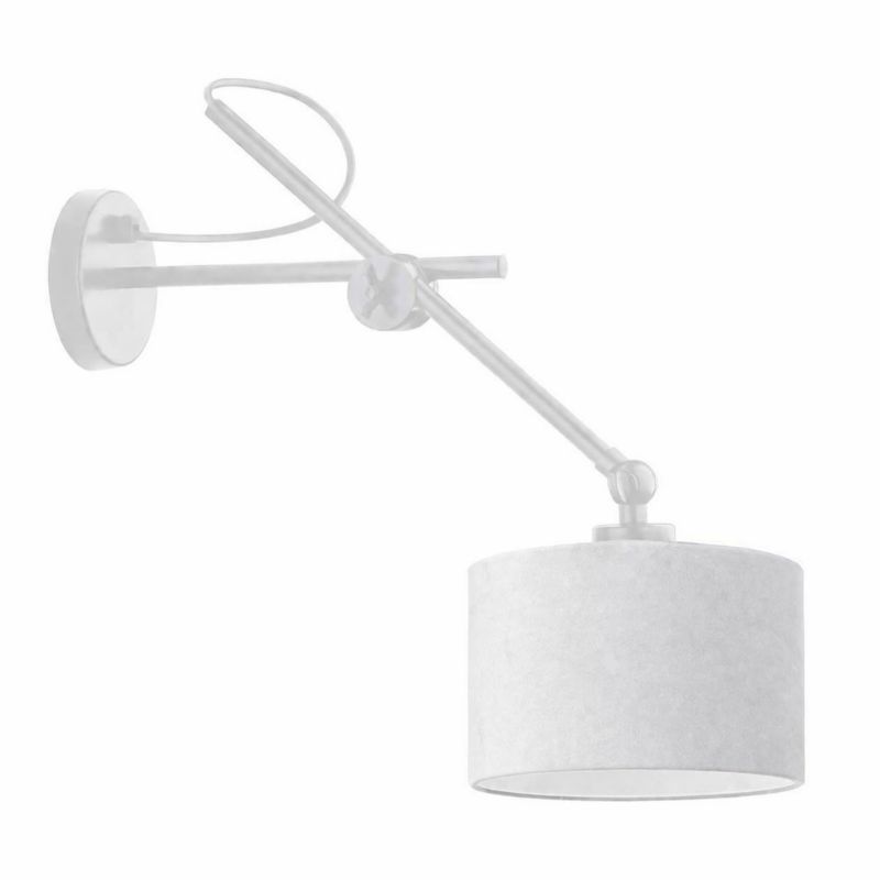 Kinkiet Volta Light Factory Modern Biały/Biały welur Abażur 1xE27 1szt.