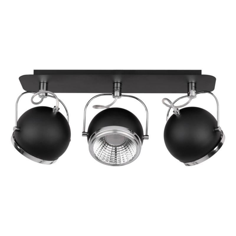 Lampa Sufitowa SPOT Light 3xGU10 LED 6W Czarny, Minimalistyczny Design od Polskiego Producenta, 1 szt.