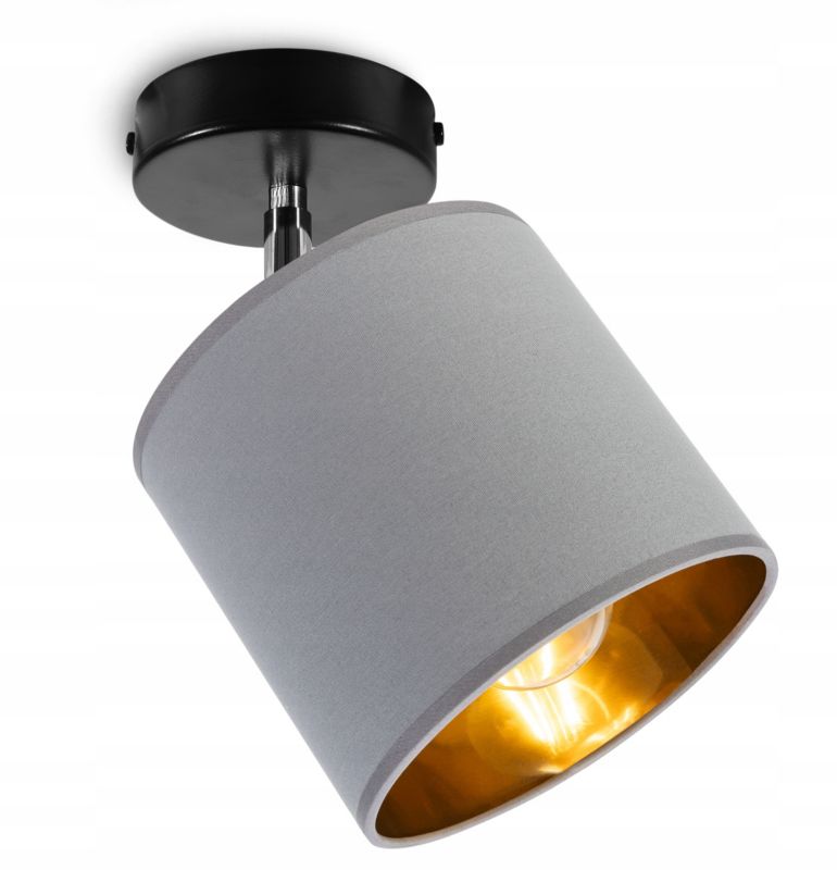 Lampa sufitowa wisząca kinkiet Light Home LH Gama 1x E27 60W szary/złoty 1szt.