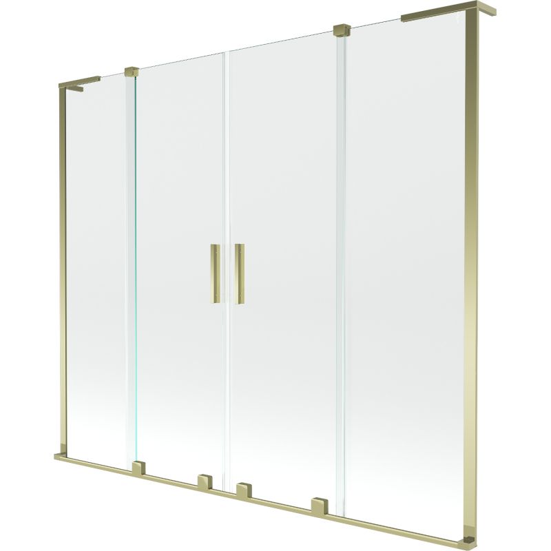Parawan nawannowy ruchomy Mexen Velar transparent złoty 200x150 cm 1 szt.