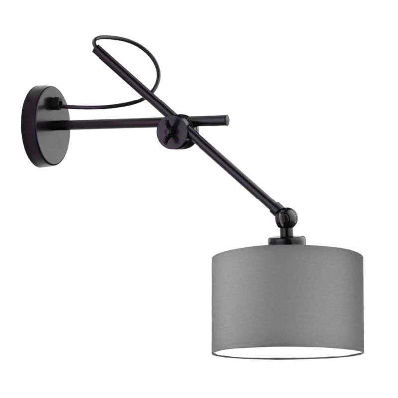 Kinkiet Volta Light Factory Modern Czarny/Szary Abażur 1xE27 1szt.