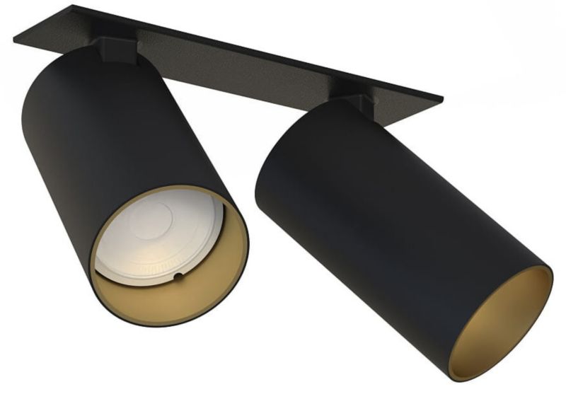 Oprawa wpuszczana Nowodvorski Lighting Mono czarno-złota ruchoma 2 x GU10 x 10W IP20 wym: 11 x 31 x 5,5 cm okrągła - 1 szt.