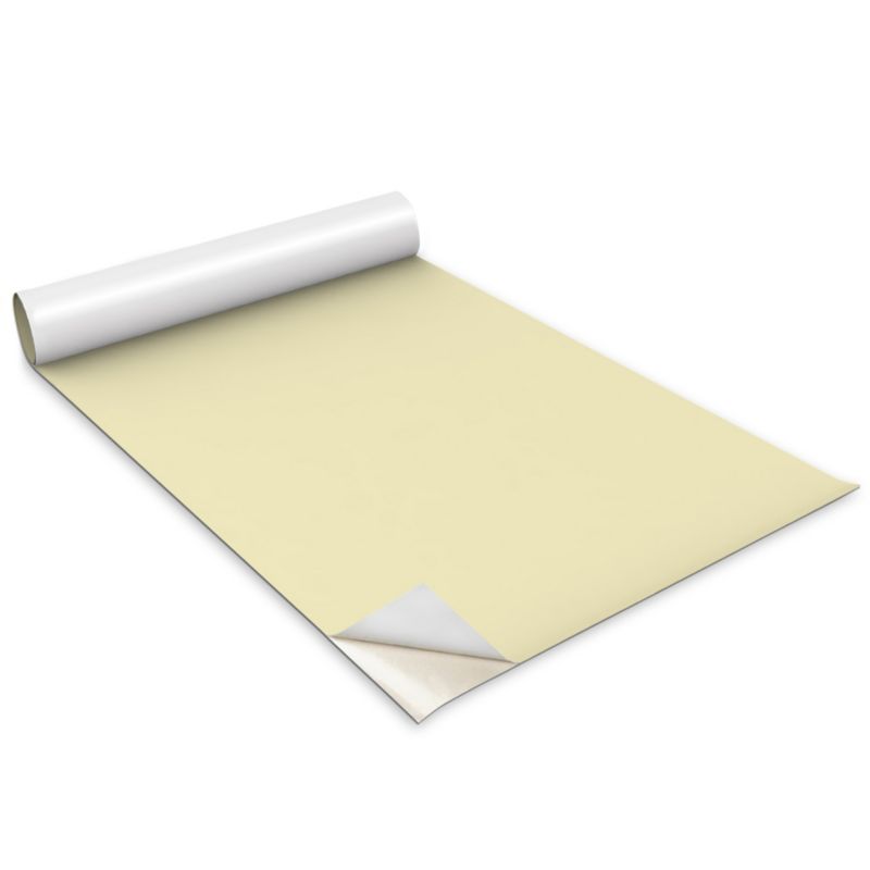 Folia Dekoracyjna Na Meble Wallfluent 100x50 cm Kolor Jasno Żółty Odporna Folia Samoprzylepna Mat 1 rol.