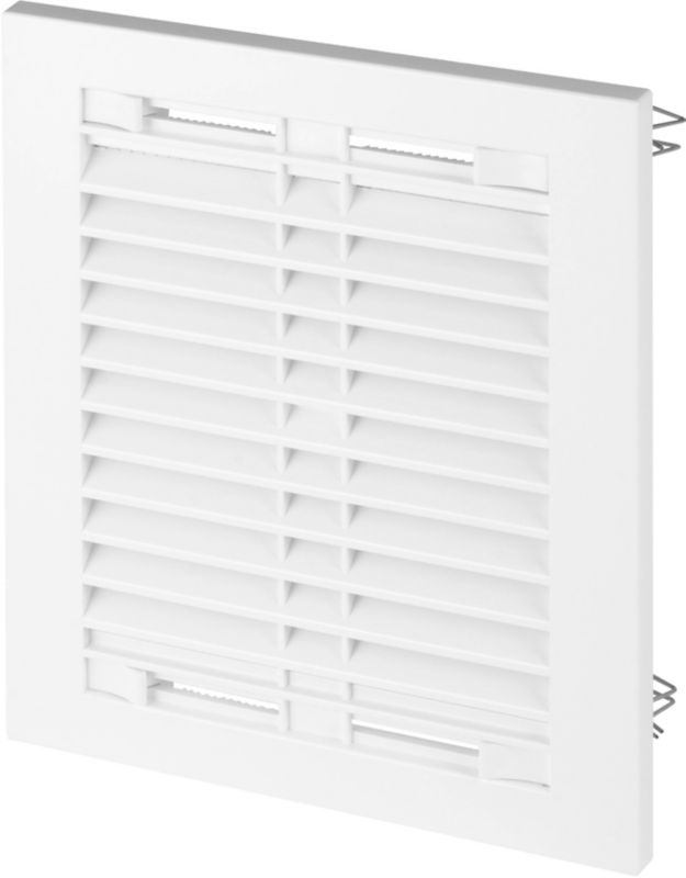 Kratka wentylacyjna Velite z suwakiem 14 x 14 cm biała