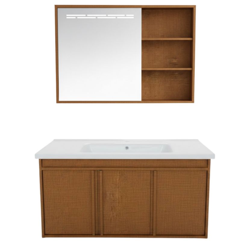 Szafka Łazienkowa Granitan Zestaw Umywalka Lustro Wisząca Lucy Dark 100x47 Premium 1 szt.