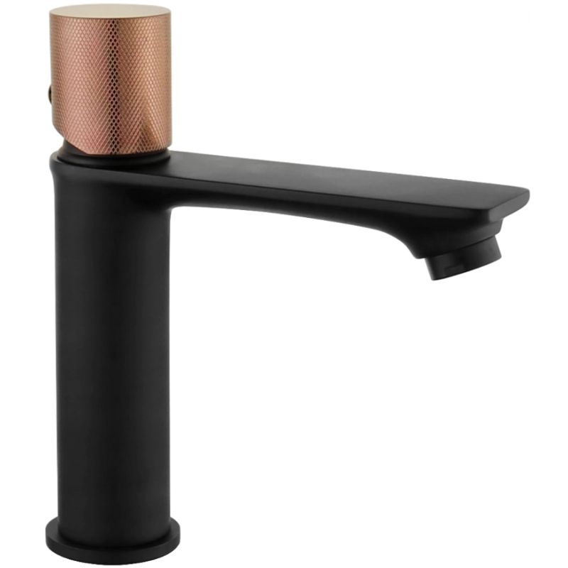 Bateria umywalkowa Mexen Royo One czarna/różowe złoto 18,3x11,9 cm 1 szt.